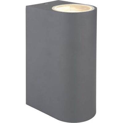 WatioWave Buitenlamp, 2 x GU10, 35 W, aluminium, antraciet, IP44, Veronika WatioWave Buitenlamp, 2 x GU10, 35 W, aluminium, antraciet, IP44, Veronika
