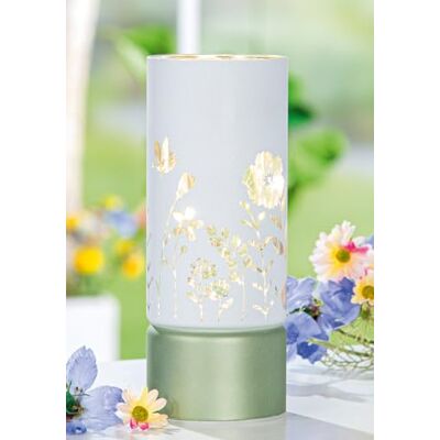 AlexandreHouse Verpakking met 6 lantaarns (LED), glas, groen, wit, PU 6, H. 20 cm, D. 8 cm AlexandreHouse Verpakking met 6 lantaarns (LED), glas, groen, wit, PU 6, H. 20 cm, D. 8 cm