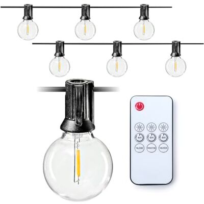 EASYmaxx Lichtsnoer voor buiten, led-gloeilampen, 15 m lichtketting + 20 robuuste led-gloeilampen, 3 verlichtingsmodi, continu licht, zacht pulseren en knipperlicht, weerbestendig en duurzaam EASYmaxx Lichtsnoer voor buiten, led-gloeilampen, 15 m lichtketting + 20 robuuste led-gloeilampen, 3 verlichtingsmodi, continu licht, zacht pulseren en knipperlicht, weerbestendig en duurzaam