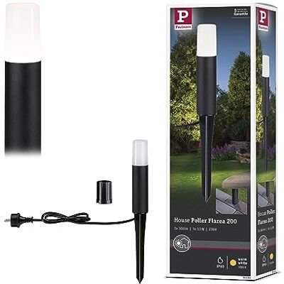 Paulmann 94384 LED buitenverlichting bolderlamp Flarea IP65 200 mm incl. 1x3,1 watt zwart buitenlamp aluminium 3000 K Paulmann 94384 LED buitenverlichting bolderlamp Flarea IP65 200 mm incl. 1x3,1 watt zwart buitenlamp aluminium 3000 K