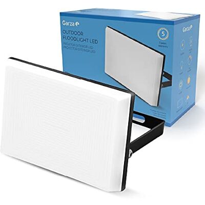 Garza LED-spot voor buiten, 30 W, koud licht, 6000 K, ideaal voor patio's, tuinen, zwembaden, wit, Medidas: 170x80x125 mm Garza LED-spot voor buiten, 30 W, koud licht, 6000 K, ideaal voor patio's, tuinen, zwembaden, wit, Medidas: 170x80x125 mm