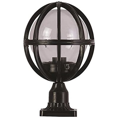 WELL HOME MOBILIARIO & DECORACIÓN Ovale vloerlamp voor buiten, ABS, zwart, 23 x 23 x 38, sokkel en 27 max. 60 W WELL HOME MOBILIARIO & DECORACIÓN Ovale vloerlamp voor buiten, ABS, zwart, 23 x 23 x 38, sokkel en 27 max. 60 W