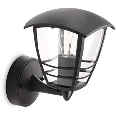 Philips Creek Buitenwandlamp Zwart 60 W E27-fitting Spatwaterdicht Exclusief lichtbron Philips Creek Buitenwandlamp Zwart 60 W E27-fitting Spatwaterdicht Exclusief lichtbron