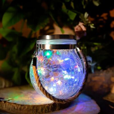 LedMe Sphereglass Vintage Solar RGB - Buiten zonne-energie lamp LedMe Sphereglass Vintage Solar RGB - Buiten zonne-energie lamp