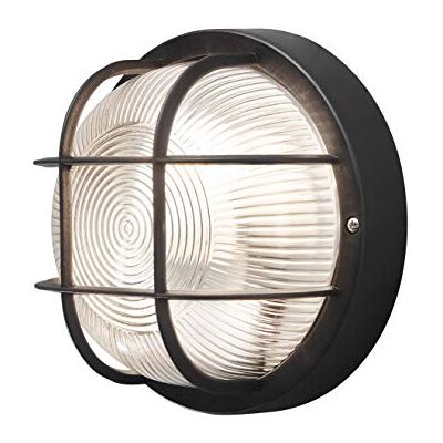 Konstsmide Mantova 7651-750 Wandlamp B: 18,5cm D: 10cm H: 18,5cm / 1x40W / kunststof/plastic/helder glas/zwart, rond Konstsmide Mantova 7651-750 Wandlamp B: 18,5cm D: 10cm H: 18,5cm / 1x40W / kunststof/plastic/helder glas/zwart, rond