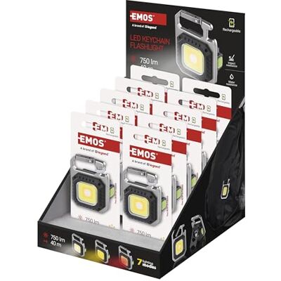 EMOS Mini-led-werklamp met 7 lichtmodi, kleine oplaadbare rugzaklamp, waterdichte werkplaatslamp met magneet/standaard/clip, schokbestendige batterijlamp voor noodgevallen, familiepakket 10 stuks EMOS Mini-led-werklamp met 7 lichtmodi, kleine oplaadbare rugzaklamp, waterdichte werkplaatslamp met magneet/standaard/clip, schokbestendige batterijlamp voor noodgevallen, familiepakket 10 stuks