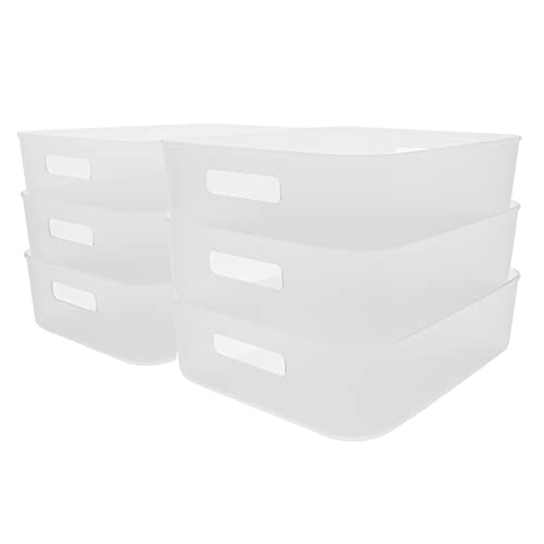 Cetomo Set van 6 Opbergmanden Open Plastic Organizer Opbergmand voor Keuken Badkamer Opslag Speelgoed Manden