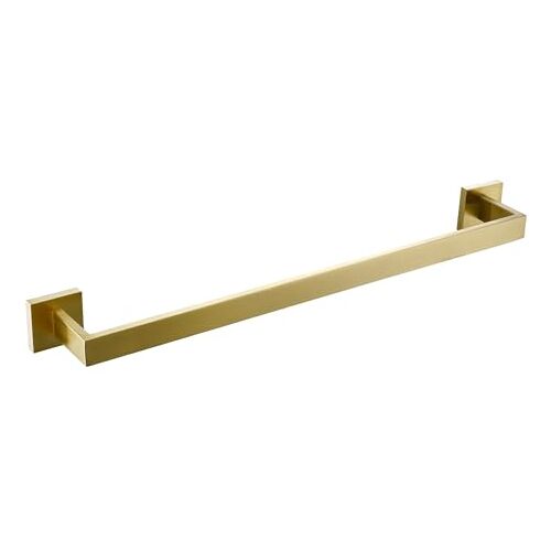 KETTEL Goud geborstelde badkamerbeslagaccessoires, badkamerbeslag, vierkante moderne wandmontage badkamerplank badkamer gouden handdoekenrek badkamerarmatuur (Color : B)