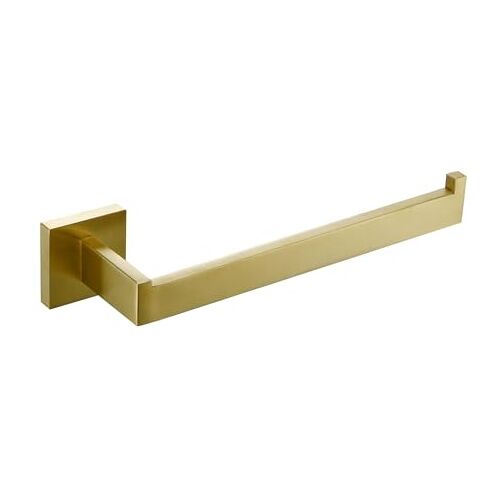 KETTEL Goud geborstelde badkamerbeslagaccessoires, badkamerbeslag, vierkante moderne wandmontage badkamerplank badkamer gouden handdoekenrek badkamerarmatuur (Color : D)