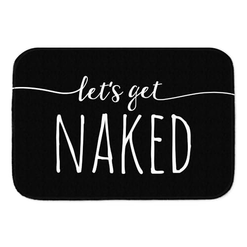 trendaffe Let's get Naked badmat in zwart naakt naakt bad douche textiel vrij