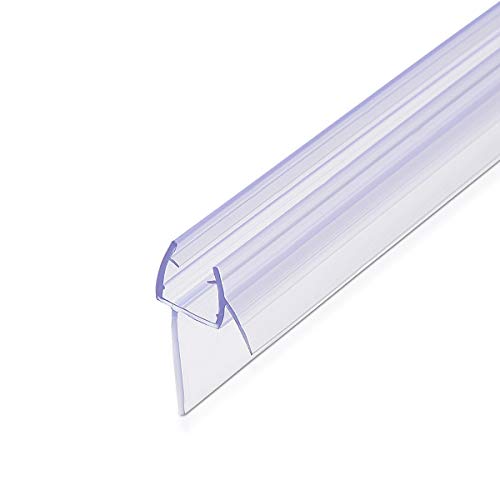 Navaris douchedeur afdichting met lip Lekstrip Douchedeurafdichting Met waterkering Voor 8mm glazen douchedeur 100 cm PVC Inkortbaar