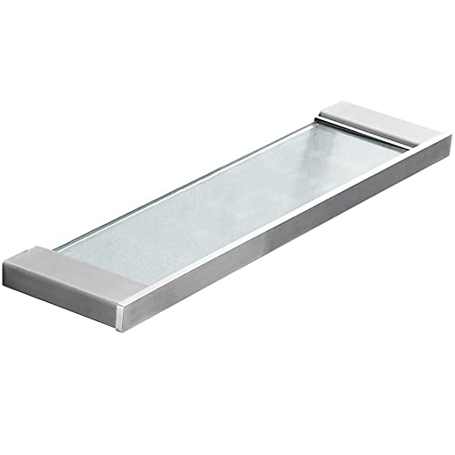 ZJXDPBF Badkamer Plank Badkamer Planken 304 Rvs Badkamer Planken Glas Enkele Tier Bad Plank Wandmontage Badkamer Opslag Houder Spiegel Gepolijst Kaptafel Hardware Hanger