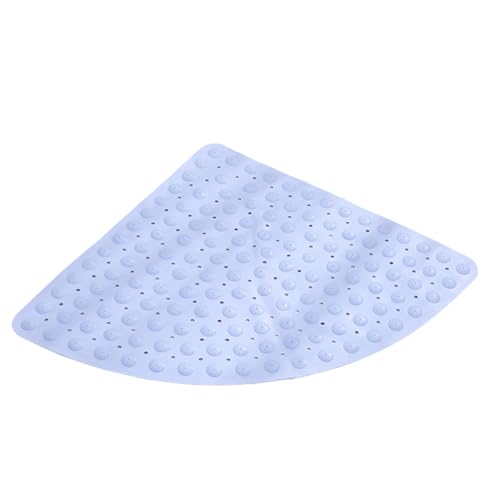 GLMGBP Rubberen badmat voor hoekdouche, Hoekdouchemat met afvoer, Sneldrogende hoekdouchemat, Hoekdouchemat Antislip, Antislip, Massage, Duurzaam, Zacht, Voor douche, Badkamer en toilet