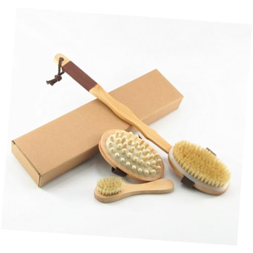 PATKAW Lichaamsscrub 1 Set 4 Stuks Voetvijl Lichaam Houten Droge Huid Baby Bad Scrubber