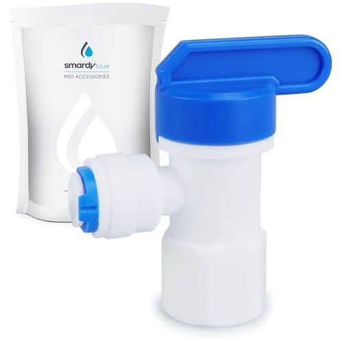 SMARDY Stopkraan Afsluiter voor Waterreservoir Osmose Reservoir Waterslang 1/4" (6,35mm)