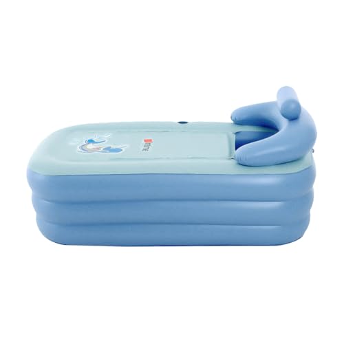 WINPANG Opvouwbare badkuip voor volwassenen en kinderen, met bubbelbodem, ergonomische rugleuning, pvc-materiaal, waterpas-design, mobiele badkuipen, opblaasbare badkuipen, opvouwbare badkuipen