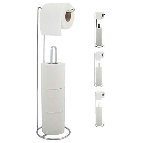 MSV Toiletpapierhouder staand BxHxD 15x54x15 cm toiletpapierhouder toiletpapier