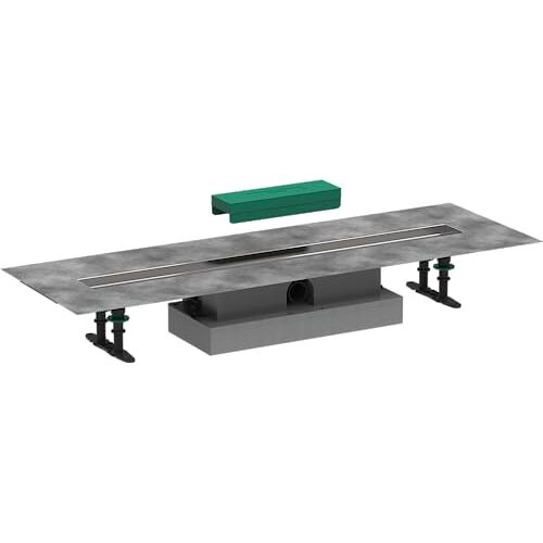 Hansgrohe uBox universele complete set (installatieset + basislichaam) 800 mm voor vlakke installatie van  douchegoten, kant-en-klare sets (RainDrain Rock en RainDrain Match), vloerafvoer