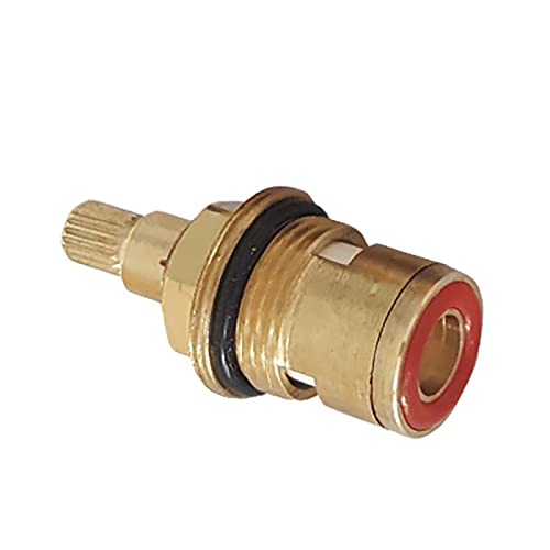 ECOLFE kraanonderdelen, Tap Cartridges Vervangende keramische schijfcartridges Tap Valve Quarter Turn Gland 3/4" Reserve, Rood (Kleur: Blauw) (Size : Red+blue)