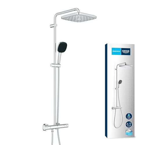 Grohe 26696001 Vitalio Comfort 250 douchesysteem. THM WS douchesysteem met thermostaatbatterij voor wandmontage, chroom