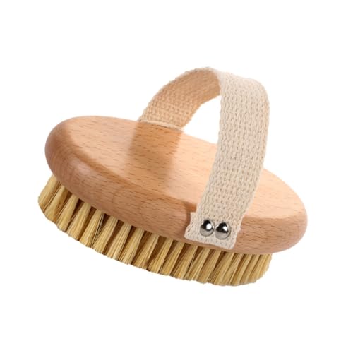 Housoutil Bad Scrubber Schoonmaakmassage borstel badschrobborstel natte droge lichaamsborstel schoonmaakborstel reinigingsborstel voor in bad douche exfoliërende borstel schoonmaken Beuken