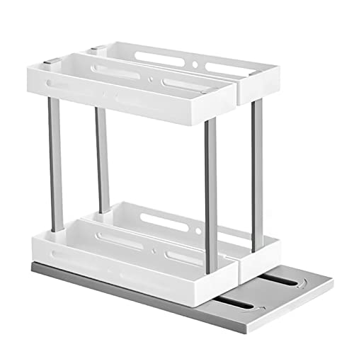 COITROZR Kruidenrek, draaibaar, 2 etages, kruidenorganizer, kruidenrek, organizer, kruidenrek, kruidenrek, kruidenrek, staand kruidenrek, kruidenrek, kruidenrek, uittrekbaar voor kast