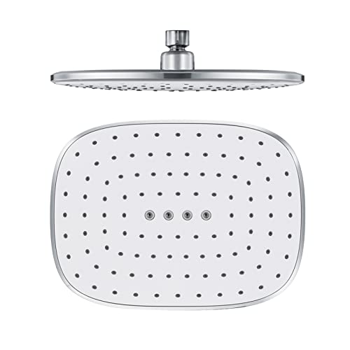 DYCJLL Regendouchekop, 10 Inch Regendouche Waterval Douchekop ABS Hoge Druk Douchekop Plafond Mount Douchekop voor Badkamer