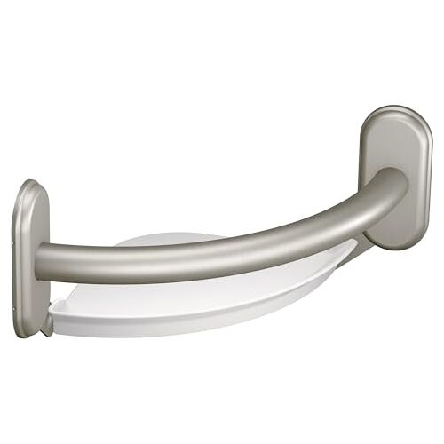 Moen LR2354DBN Badkamer Grab Bar met Hoekplank, Geborsteld Nikkel