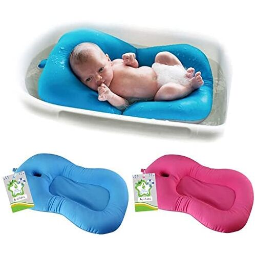 belupai Baby badpad pasgeboren baby opvouwbare baby badkuip pad stoel rek pasgeborenen badkuip zitting kind ondersteuning kussen mat (blauw)