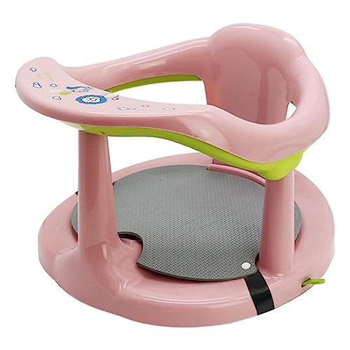 OSKOE Babybadstoel, Antislip Babybadstoel Met Zuignappen Voor Stabiliteit, 6-18 Maanden Douchestoel Badsteunzitje, Badstoel Baby, Schattige Babydouchestoelen, Peuterbadzitje