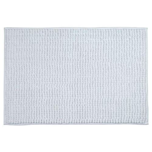 MSV Badmat, badmat, douchemat, chenille, hoogpolig badmat, 40 x 60 cm, wit