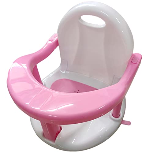 Gvqng Badzitje, badzitje voor baby van 6-18 maanden, babydouchestoel met rugleuning en zuignappen, ergonomische zitting voor bad, babyzitjes, badstoel voor bad,Roze