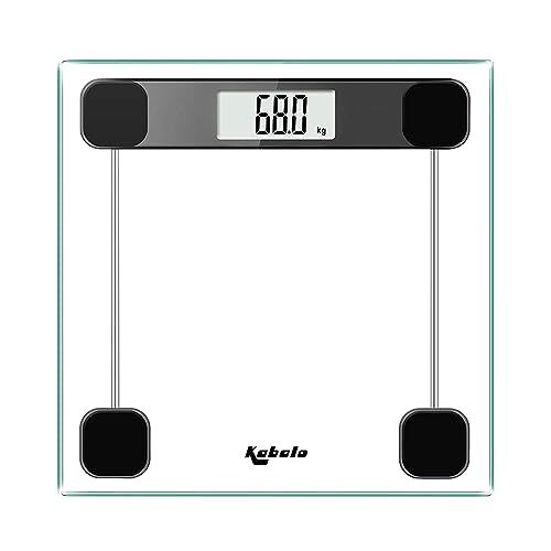 Kabalo Duidelijke Digitale Badkamersweegschalen 180KG Lichaamsgewicht het Wegen Schaal LCD Elektronisch