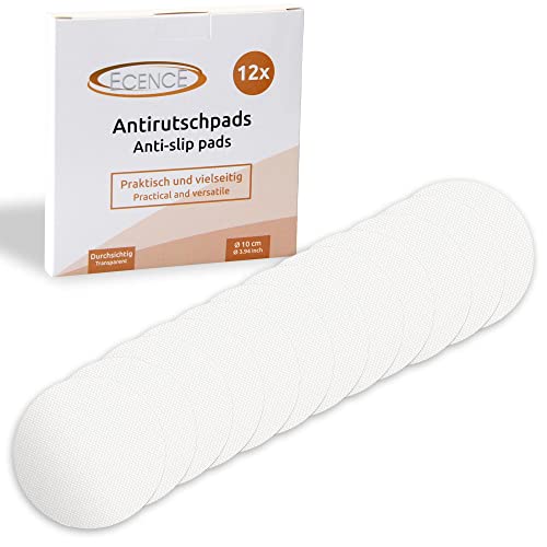 ECENCE Anti-slip pads douche & badkuip,12x, douchematjes, badkuipmatje Doorzichtig, zelfklevend, badkuipmat anti-slip, gemakkelijk te verwijderen, trapfolie, uitglijbescherming