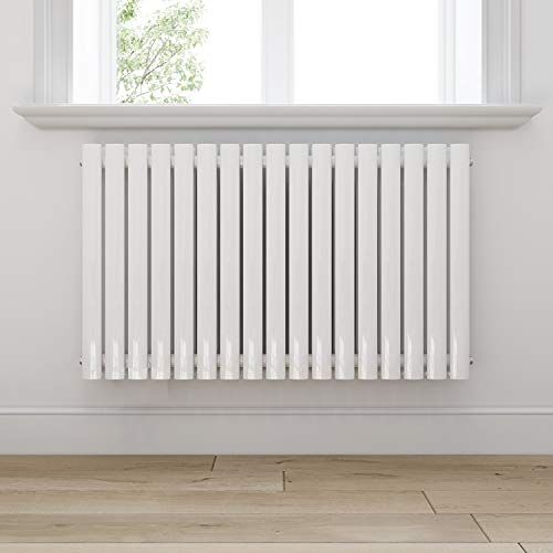 SONNI Design radiator buizen, badkamer, middenaansluiting, antraciet/wit, badkamerradiator ovaal radiator 600x1003x83mm weiß