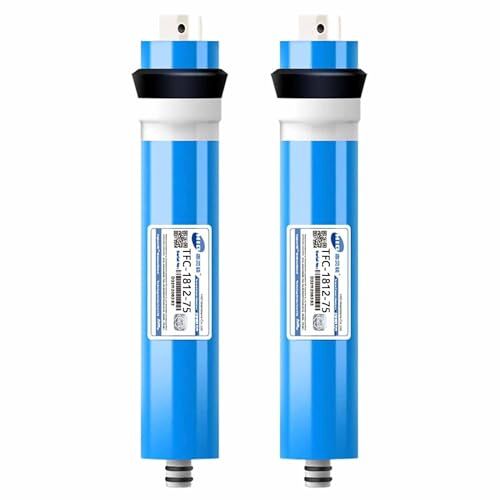 TUPOSTAR Reverse Osmosis Membrane, With Reverse Osmosis System, Osmosis Membrane Compatible, Water Purifier Membrane Housing,2pcs,1812/75G