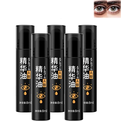 Bonseor Time Eraser Oil, Time Eraser Rollerball Castor Oil with Frankincense,Time Eraser Rollerball for Eyes (5 PCS)