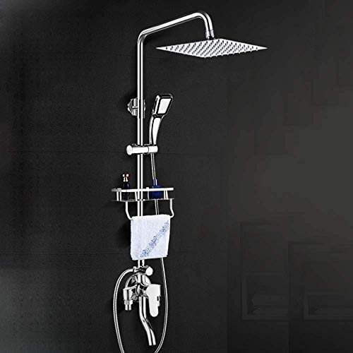 MObyat Douchesysteem Mixer Douche Douche Hogedruk Waterbesparende Douches, Douchesysteem met 200Mm Regendouche en Handdouche, Doucheset Bad Douchemengkraan, Vierkant