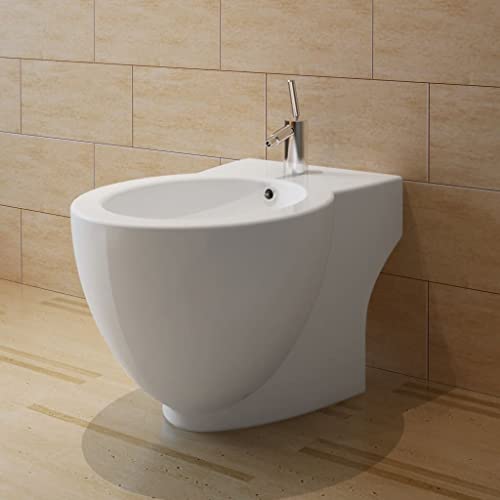 TEKEET Sanitair, Sanitair Armaturen, Toiletten & Bidets, Bidets, Ronde Bidet Stand Wit Keramiek