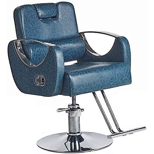 VisEnt Hydraulische stoel voor bedrijf of thuis, hydraulische stoelverhoger stoel schoonheid hydraulische kappersstoel hydraulisch liggend (420 lbs) (kleur: rood 2) (blauw 1) (zwart 1) (grijs 2)
