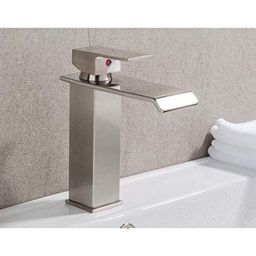 ADOVZ Kitchen Taps Kitchen Tap Newly Basin Kitchen Faucet Bathroom Waterfall Faucet Mixer Tap Brass Mixer Tap Hot And Cold Bath Mixer Tap Square Mixers