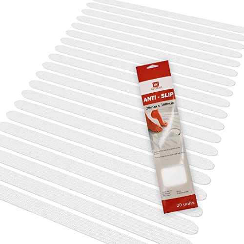 KESTKAS 20 Anti-Slip Strips 20mm x 380mm  Transparant, Veiligheid in Badkamer, Douche, Trap, Badkuip, Zelfklevende Badkuipstickers