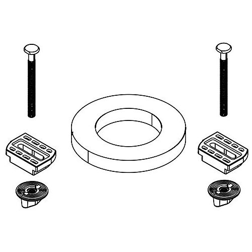 Regiplast 415022 bevestigingsset voor toiletpotten, 4150, wit