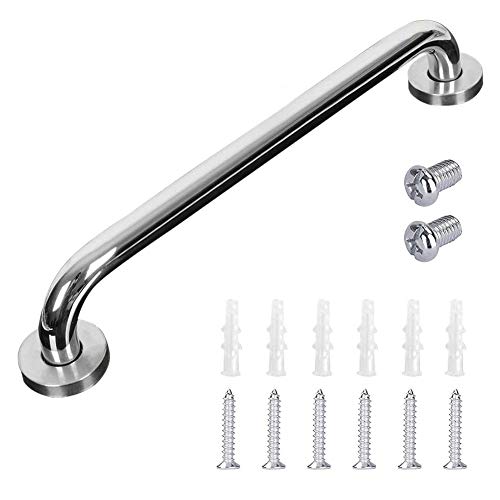 Voarge Roestvrij stalen handgreep, badkuipgreep, wandgreep, douchegreep, handgreep, voor badkuip, handgreep, badkamer, douche of toilet, wandmontage, (30 cm)