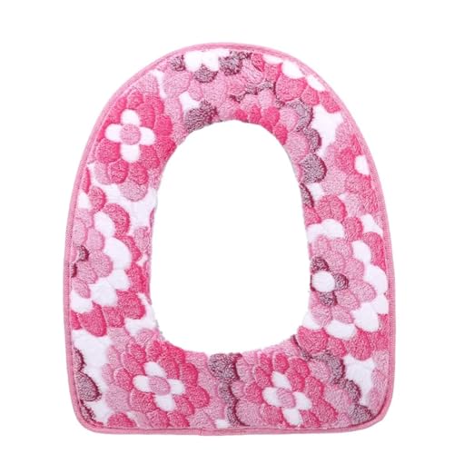 WALKFB toiletbril hoes Toiletbrilhoes Zacht Rits Wasbaar Bloem Warm Toilethoes Zitdeksel Top Cover Pad Badkamer Warmer Toiletbrilkom wc-stoelhoes pads