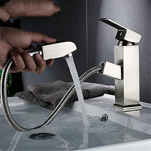 FEAOTY Basin Mixer Pull-Out Basin Mixer Mixer Tap Bathroom Taps Mixer Torneira Rim-Mounted Mixer