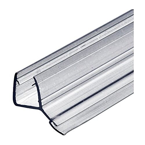 Gedotec vervangingsafdichting 200 cm doucheafdichting 135° glas deurafdichting recht Vloerafdichting voor douchewanden & glasdeuren   PVC transparant   afdichtingslip voor glasdikte 8-10 mm   1 stuk Deurafdichting glas