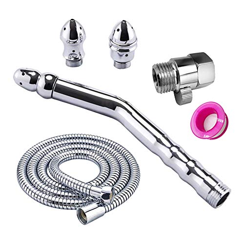 WORSY Gebogen Enema Bidet handdouche met 3 douchekoppen for Anal Cleansing Colonic Douche System