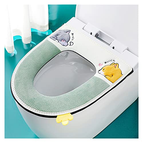 WEKIVA ToiletbrilhoezenFlower Warm Toilet Cover Seat Lid Top Cover Pad Badkamer Warmer Toiletbrilkom Zachte Rits Wasbare Toiletbrilhoes (Kleur: Rood, Maat: 1 stuk) (Size : Pattern 16)