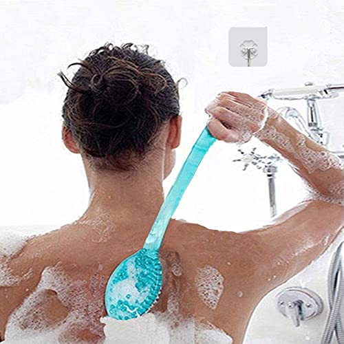 SwirlColor Badborstel bad rugborstel huid massage lichaam douche steelborstel met lange greep